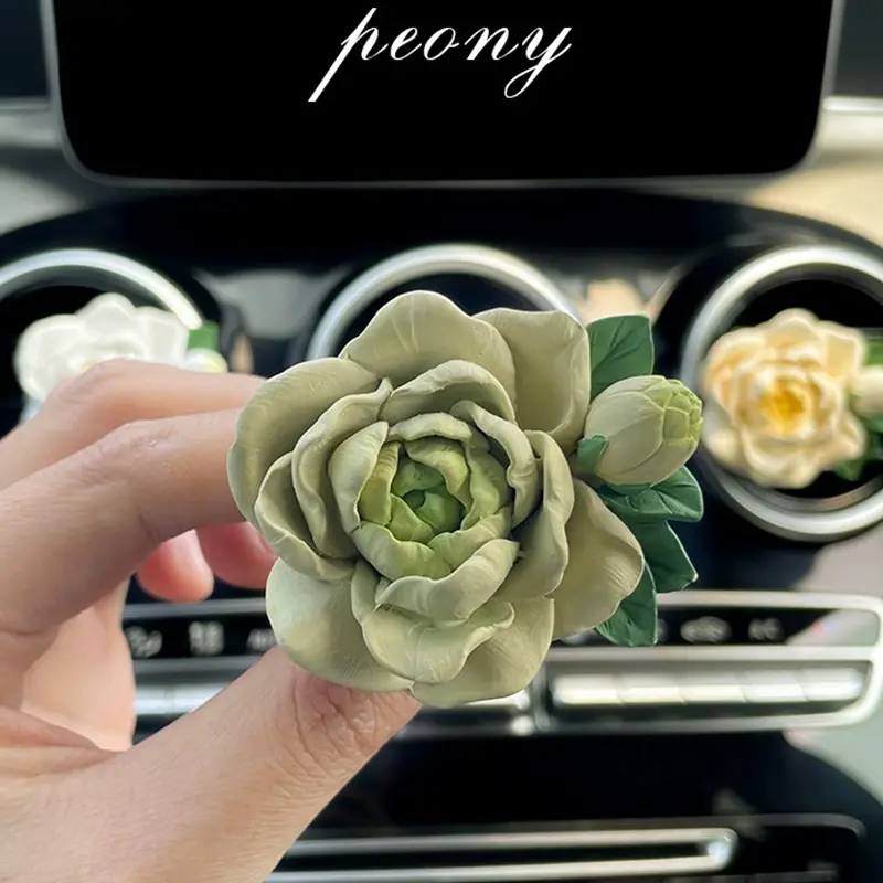 Цветок камелии, рекламный пластиковый пакет из полипропилена, хлопковый освежитель воздуха для автомобиля на заказ