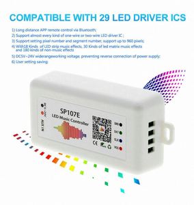 DC5V 12V 24V управление музыкальным приложением SP107E контроллер с помощью мобильного управления для цифровой светодиодной ленты rgb - Product Image 2