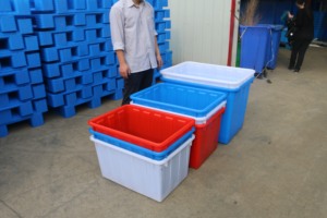 HDPE材料長方形ネスティング貯水タンクソリッドボックスプラスチッククレートプラスチック容器 - Product Image 3