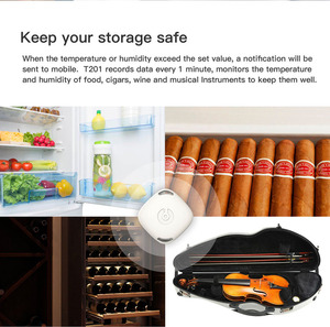 Sigmawit-Sensor de humedad y temperatura BLE inalámbrico, Monitor de Control de alarma con aplicación, registrador de datos para enfriador de glucosa - Product Image 5
