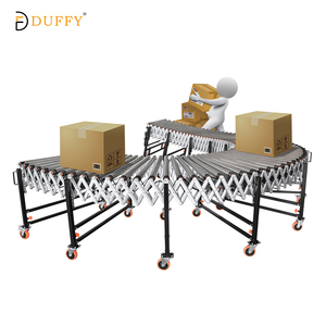 Línea transportadora de rodillos de gravedad extensible de acero inoxidable para restaurante, rodillo transportador Flexible para cargar, descargar, correa de alimentos - Product Image 2