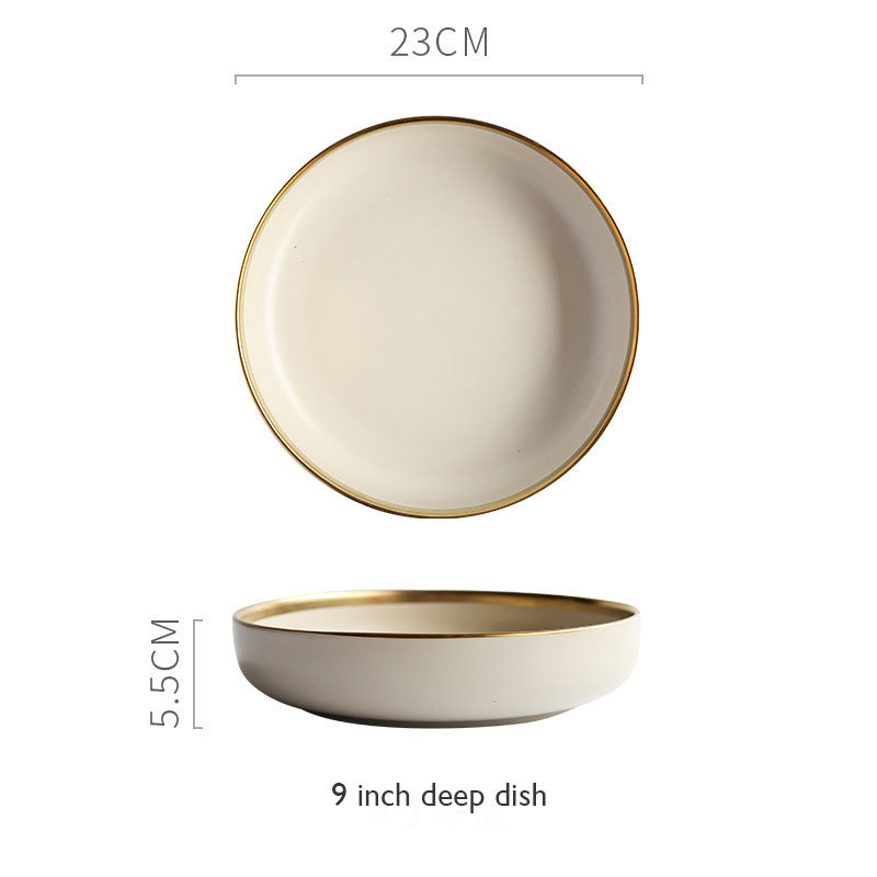 Assiette 9''profonde-gris