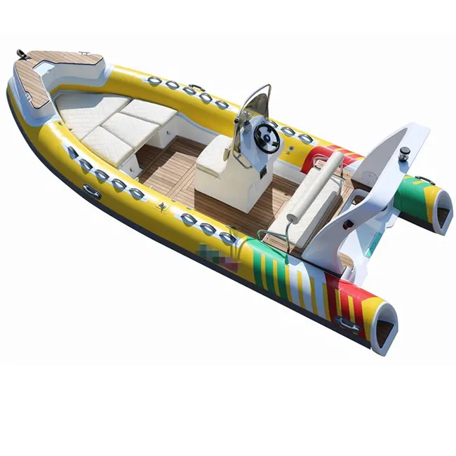 Barco inflable rígido de fibra de vidrio, 5,5 M, 18 pies, con motor fueraborda de 90HP, a la venta