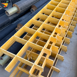 High Strength 25*100mm <strong>Rectangle</strong> FRP <strong>Grating</strong> Molded and Cut for Walkway Smooth Finish With Bending and Welding Services - Product Image 2