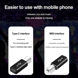 USB C a USB B B 2.0 per MIDI Controller trasferimento dati maschio a femmina tipo C a B adattatore per HP/Epson/Scanner stampante Canon - Product Image 3