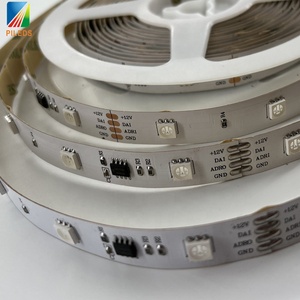 Tira de LED RGB direccionable DMX512 Ucs512C4 SMD5050 Pixe IP68 DC24V/12V potencia 5M grandes proyectos Ucs512C4 SMD5050 Pixe Dmx tira de LED