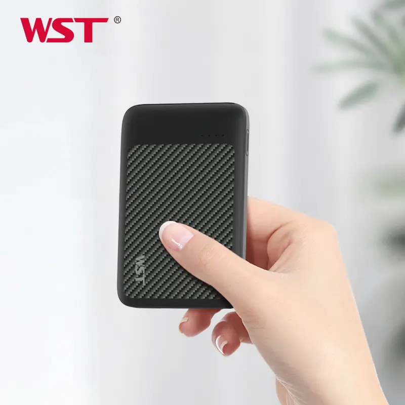 WST 전자 제품 휴대용 전원 소용량 저렴한 가격 미니 5000mah 전원 은행