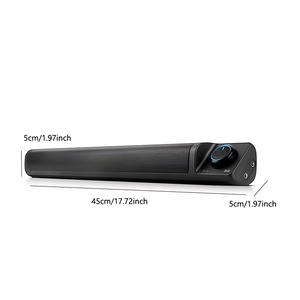 Altavoces de escritorio para computadora Altavoz de conexión USB y cable de graves de doble canal con interfaz de micrófono para auriculares - Product Image 2