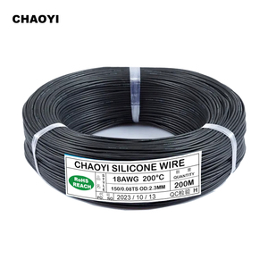 Çorap içinde CHAOYI-60-200C 600V 18AAWG Ultra esnek elektrikli silikon kauçuk tel ile 0.08mm kalaylı Cooper tel - Product Image 5