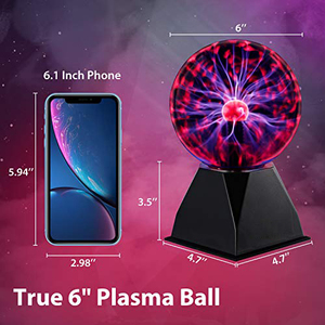 Piezas de núcleo de lámpara de Plasma decoradas, función de Control de sonido de 6 pulgadas personalizada, luz de bola de Plasma sensible al tacto - Product Image 6