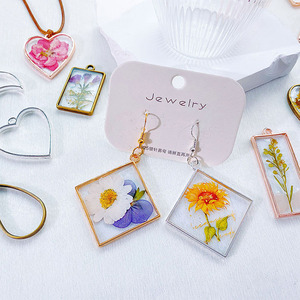 UV Epoxy Resin Mold Metal Geometric <strong>Frame</strong> Tools Heart Oval Round Charms Pendants Accessories <strong>for</strong> Jewelry <strong>Making</strong> DIY - Product Image 3