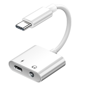2合1音频适配器USB C至3 5毫米插孔Type-C充电3.5毫米Aux电缆 - Product Image 1