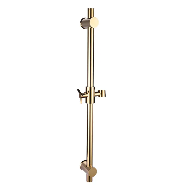 Suporte de chuveiro portátil ajustável para banheiro, barra deslizante de bronze dourado polido para chuveiro