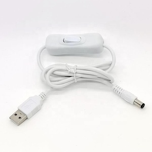 1m 5V USB DC 5.5x2.1mm güç şarj uzatma kablosu için ON OFF anahtarı ile led - Product Image 6