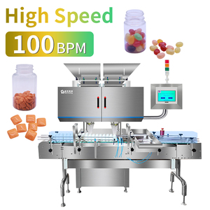 Contador de pastillas Softgel completamente automático de 16 carriles, máquina embotelladora y embotelladora de cápsulas de tableta de 16 conductos - Product Image 1