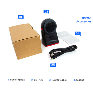 Desktop Barcode Scanner 1D 2D <strong>QR</strong> <strong>Code</strong> Automatic <strong>Scanning</strong> Can Be Customised Supermarket Price Wired Scanners - Product Image 3