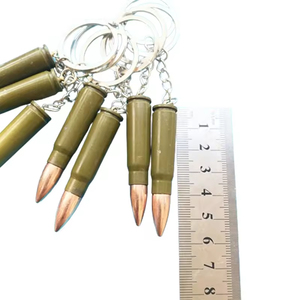 9mm Shell Crafts Keychain New Peculiar Personality Pendant Promotional Small Gift Couple Gift Pure Copper 92 Bullet <strong>Key</strong> Chain - Product Image 5