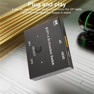 DisplayPort bidireccional 8K @ 60Hz 4K @ 120Hz Switch Converter 8K DP 1,4 Accesorio de audio y video para pantallas de múltiples fuentes