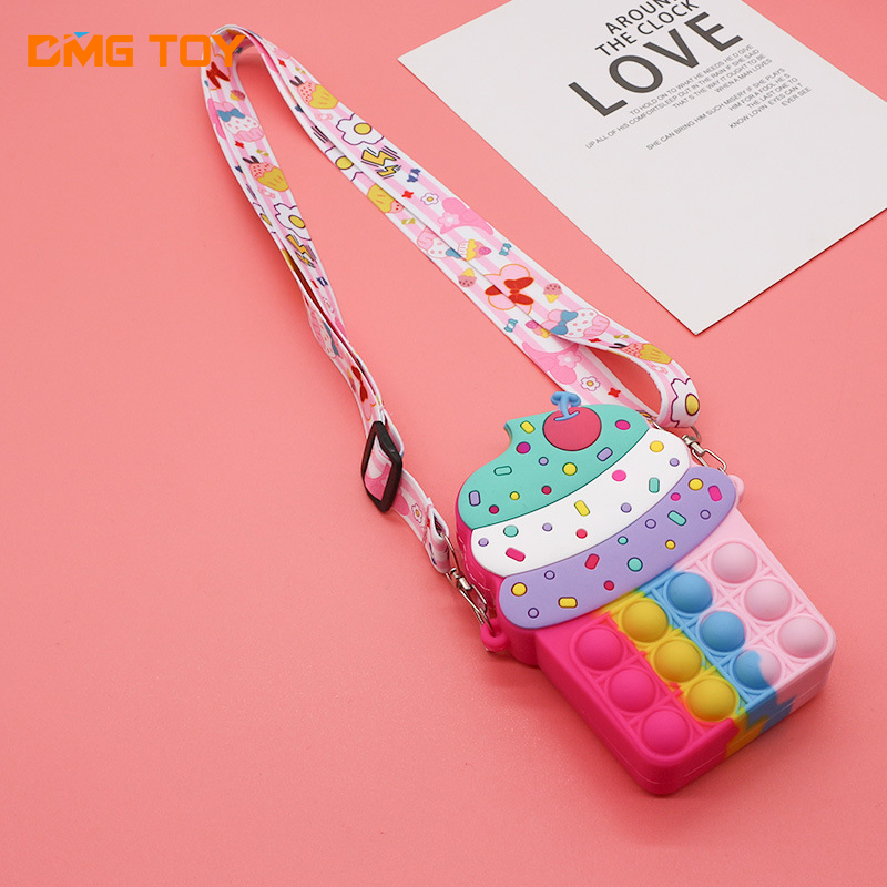 Ice Cream Rose Yellow Blue Pink Colored Shoulder Bag