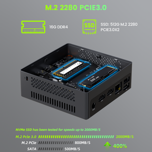 Mini PC DDR4 16GB DDR4 512GB NVMe Micro computadora Win11 Intel Alder Lake N100 750MHz Gráficos Oficina en casa MiniPC - Product Image 3