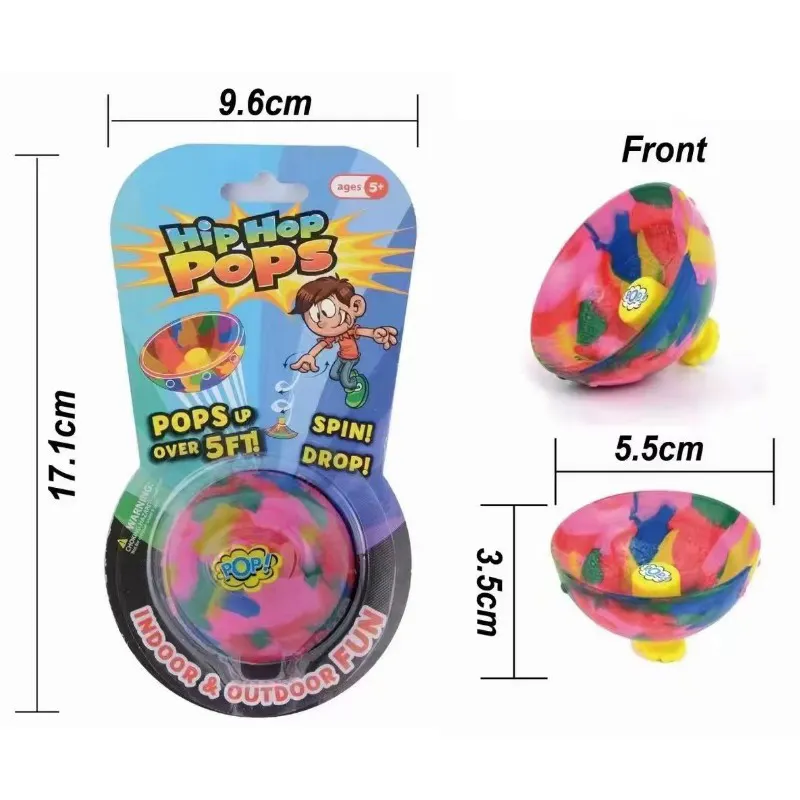 2023 regalo caliente Bouncy Bowl juguetes nueva tendencia hop Pops saltar 5 pies pelota que rebota de goma Fidget juguete para niños