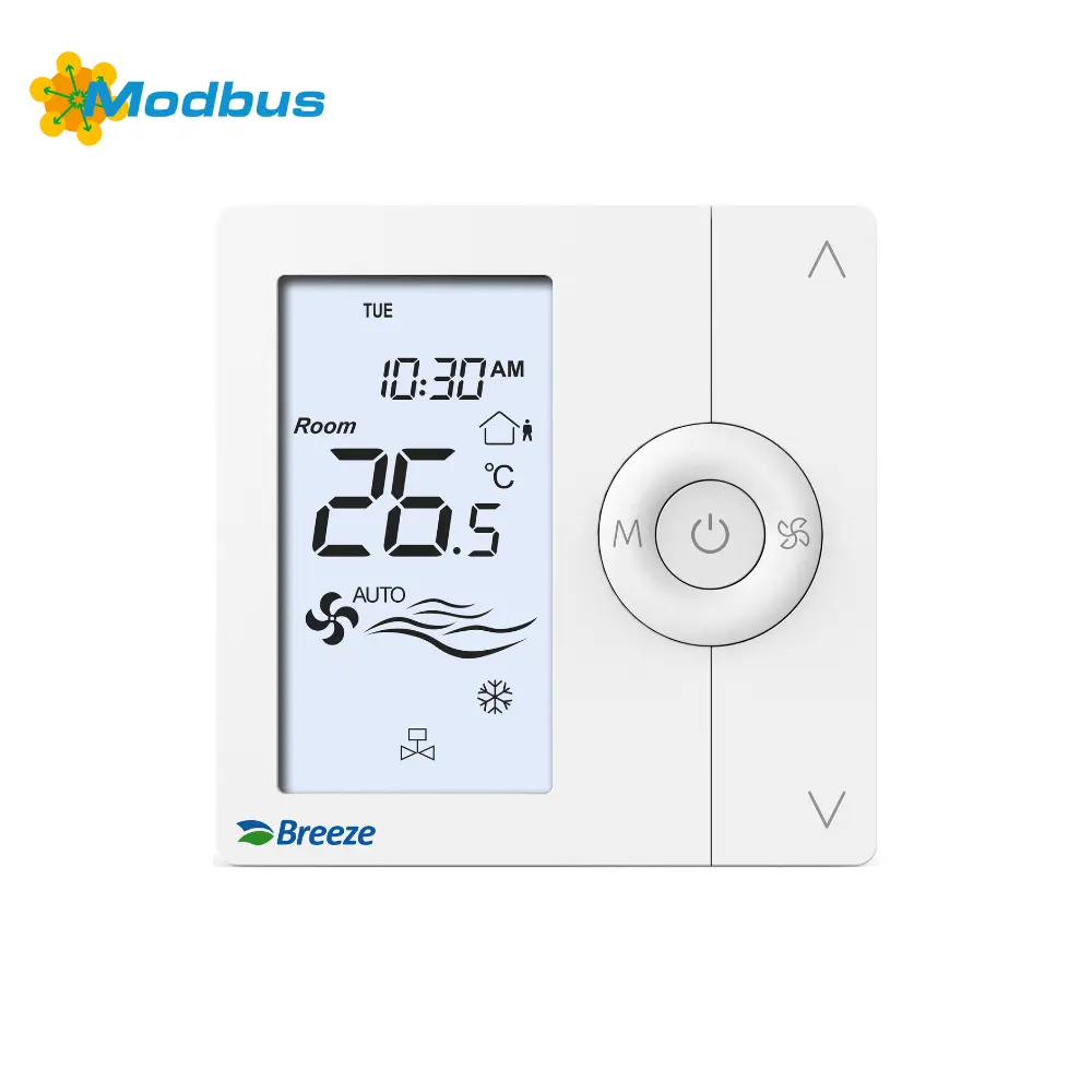 Modbus Hebdomadaire Programmable Smart 3 Vitesse Ventilateur Thermostat Numérique Intelligent AC Ventilateur Bobine Thermostat