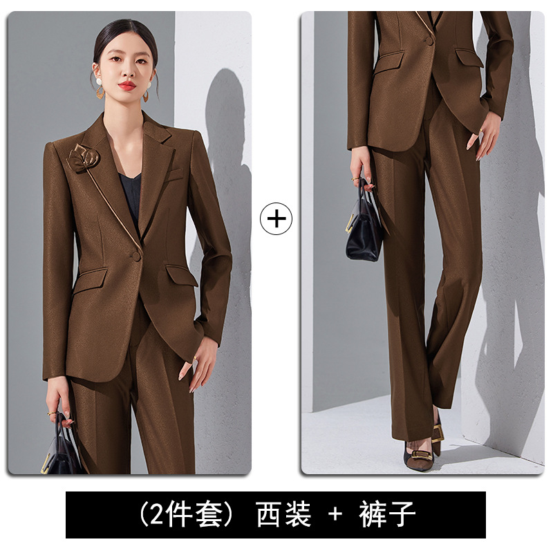 Dark brown suit trousers