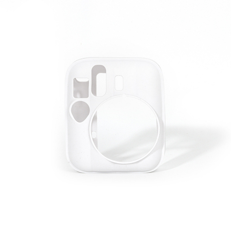 Mini13 - Housse en silicone - Blanc crème - Sac à chaîne avec clip