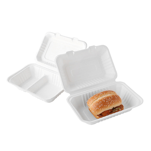 Trung Quốc Nhà cung cấp 2 ngăn sinh thái thân thiện phân hủy sinh học đưa ra hộp bã mía Takeaway hộp đựng thức ăn bán buôn dùng một lần - Product Image 2