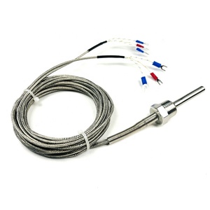 Sensor de temperatura impermeable PT100 de clase A Sensor de temperatura de rosca fija PT1000 personalizable - Product Image 3