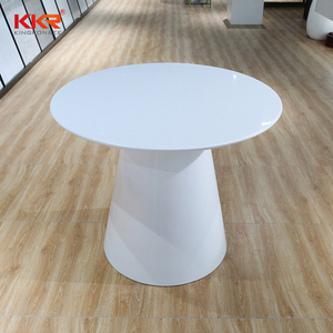 大理石色固体表面树脂石材定制餐厅桌面和椅子 - Product Image 3