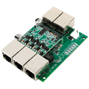 Módulo de interruptor Ethernet de 5 puertos UTP RJ45 con luz LED OEM/ODM Placa PCBA velocidad de transferencia de pantalla 100Mbps - Product Image 4