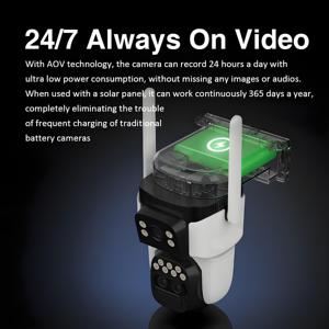 4G PTZ Painel Solar-Powered CCTV Wireless Security <span class=keywords><strong>Camera</strong></span> Visão Noturna CMOS <span class=keywords><strong>Sensor</strong></span> Garantia de 1 ano Suporta Cartão de Memória Nuvem