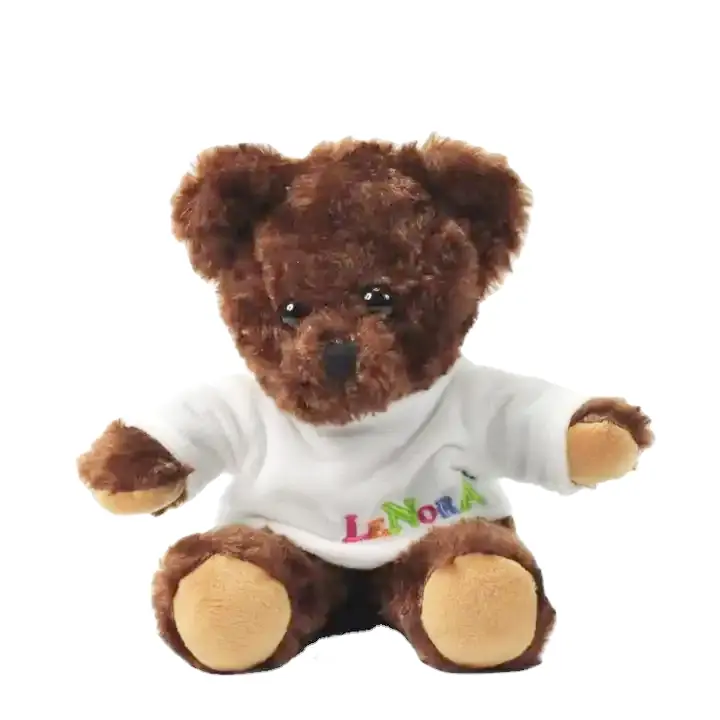 Urso de pelúcia para crianças, mini urso de pelúcia com pano, brinquedo macio de pelúcia, tamanho personalizado, logotipo, crianças, brinquedo para bebê, promoção, atacado