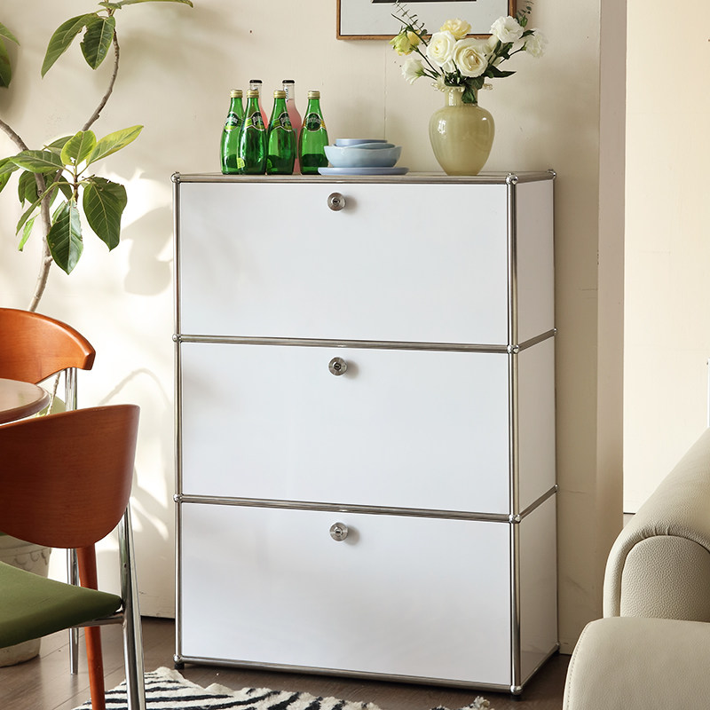 Three-layer cabinet-simple white