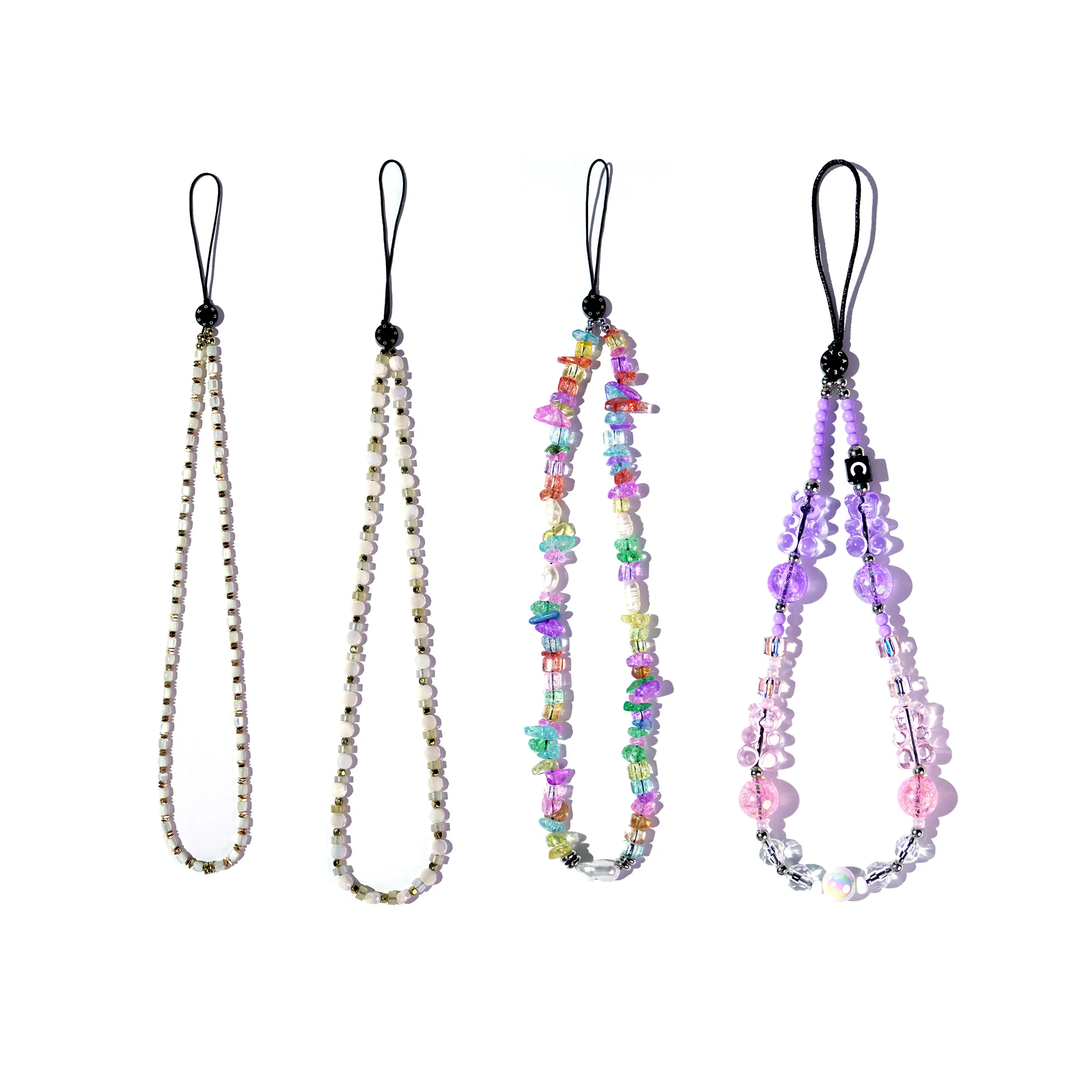 Moda resina acrílica cristal Bead telefone cordão cinta verão bonito urso gomoso frisado corrente do telefone móvel