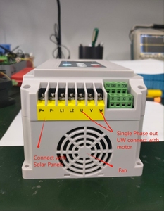 Inversor de bomba solar monofásico a monofásico, salida de entrada de CA de 220V, controlador de accionamiento MPPT VFD para sistema de riego fuera de la red