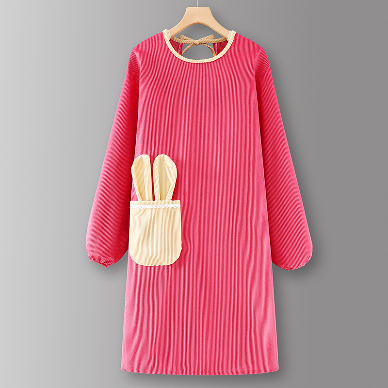 PinkLZ803Corduroy long sleeve rabbit ears