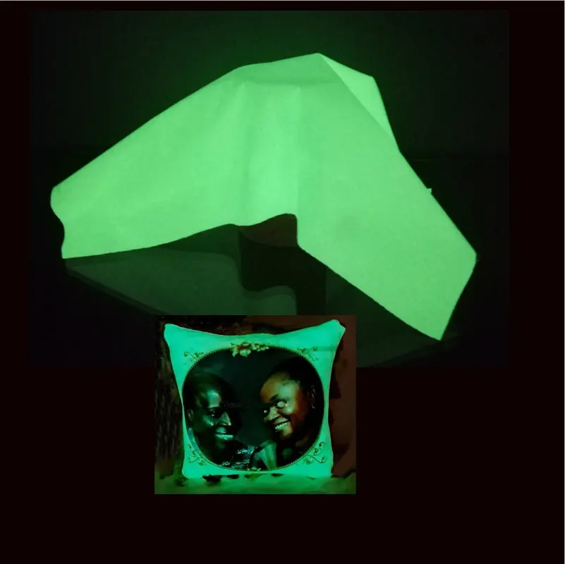 en471 highly visible night glow in the dark polyester luminescent photoluminescent luminous fabric glowing dark for toys clothes