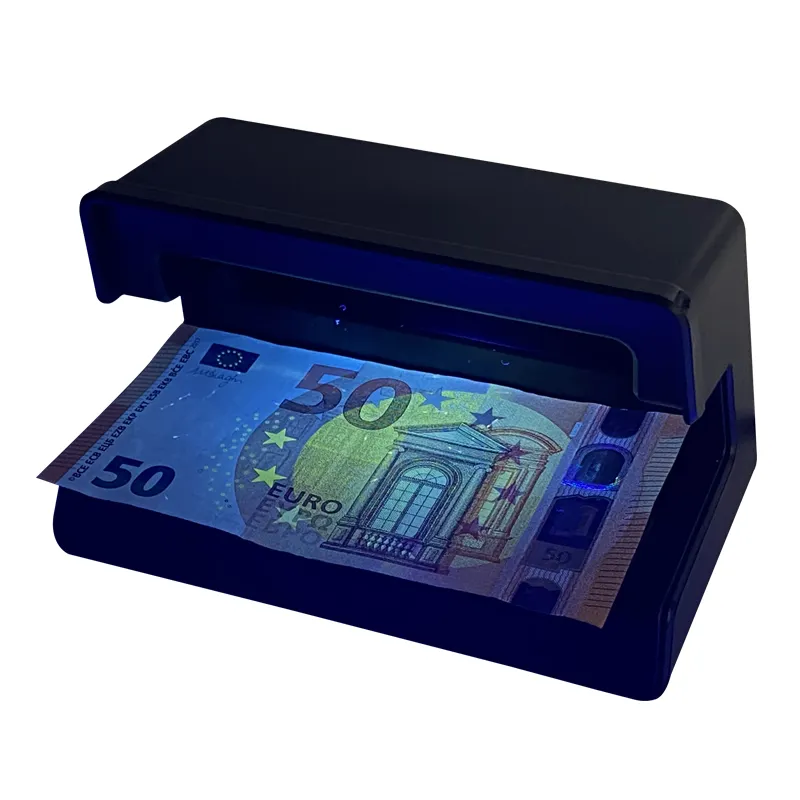 جهاز كاشف للأموال مزود بإضاءة LED بقوة 3 واط والأرخص سعرًا وهو جهاز كاشف للأوراق النقدية المزيفة مزود بأشعة UV