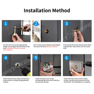 Khóa Vành Thông Minh Khóa Vành Điện Khóa Điều Khiển Điện Hai Đầu Cho Cửa Mở Bên Trái - Product Image 5