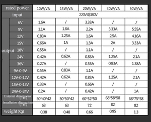 Transformador de Potencia Tipo E de 10W de alta calidad, entrada de 220V a salida de 6V, transformador de CA pequeño trifásico de frecuencia de potencia de 50HZ - Product Image 5