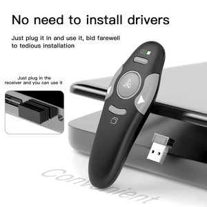 USB Dongle Presenter remoto di fabbrica puntatore Laser Wireless per presentazioni PowerPoint Clicker per un facile clic e navigazione