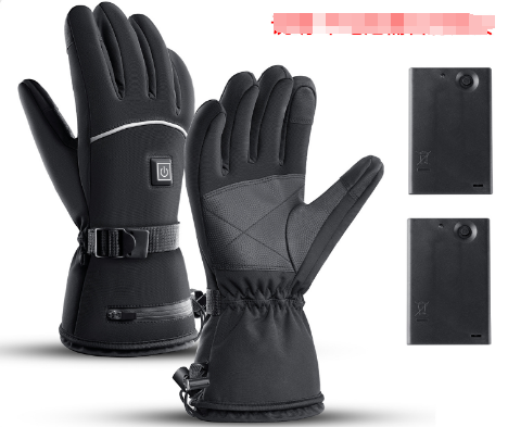 Gants chauffants noirs avec boîtier de batterie M