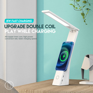 Wireless Charger Desk Lamp with Eye Protection Warm Light 15W <strong>Output</strong> Power Type-C <strong>Port</strong> QC2.0 Function <strong>Input</strong> 9V/2A - Product Image 2