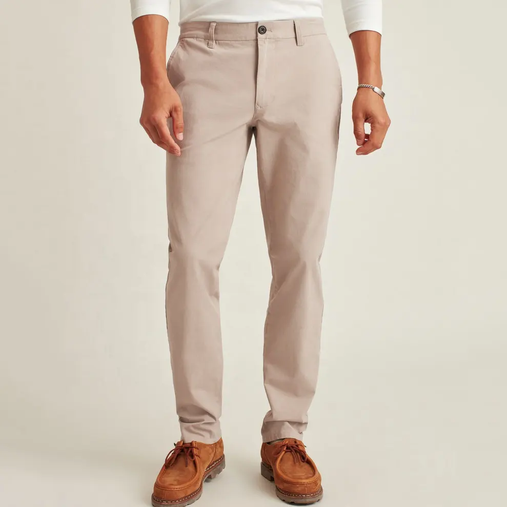 Pantaloni chino kaki slim fit da uomo all'ingrosso pantaloni da golf formali stretch chinos plain pantaloni casual da uomo