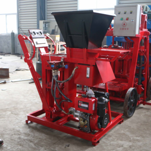 FL2-25B手動ディーゼルエンジン土壌粘土インターロック/油圧レンガ製造機 - Product Image 3