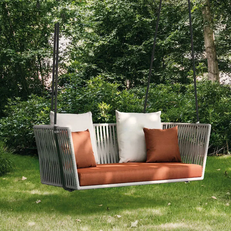 Dreamhause Fabriek Groothandel Outdoor Swing Opknoping Stoel Tuin Balkon Rotan Mand Buiten Rocking Dubbele Sofa