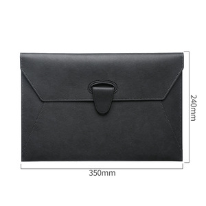 Bán buôn tùy chỉnh đa chức năng màu xanh A4 tổ chức biểu tượng phong bì thư mục tập tin nút từ PU da tài liệu chủ WD - Product Image 6