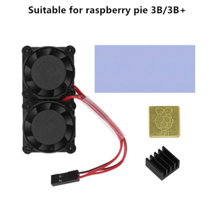 Suitable For <strong>Raspberry</strong> <strong>Pi</strong> 3B 4B Module Dual Fan Radiator Cooling Aluminum Alloy Sheet - Product Image 3